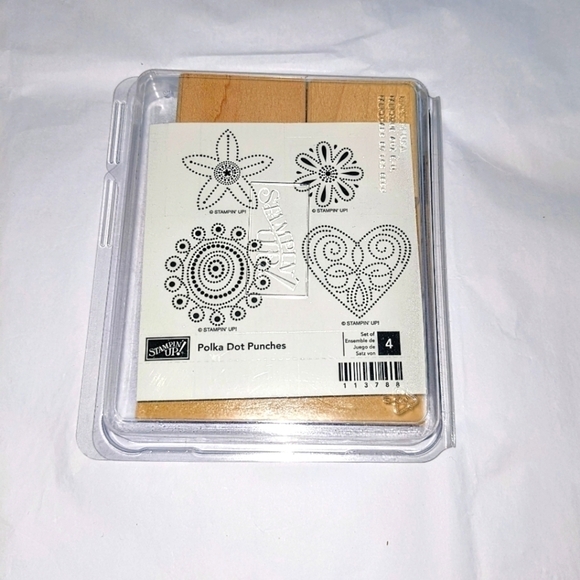 Stampin' Up Polka Dot Punches Complete Set of 4 Unmounted NIB - Picture 1 of 4